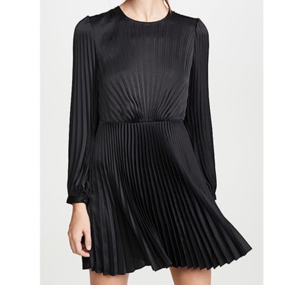 ❌SOLD❌ A.L.C Tavi Pleated Long Sleeve Short dress size 6 - Picture 3 of 5